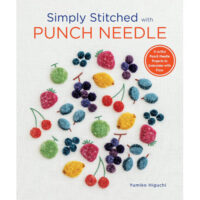 Simply stitched with punch needle, Yumiko Higuchi