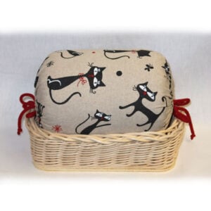 Tessitura artistica chierese, asciugapiatti Woof cmy sfondo orme (58 fori) cm 49x69