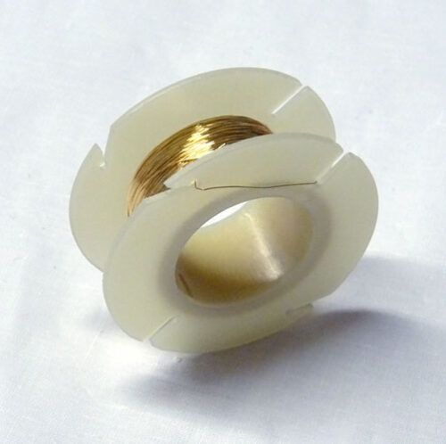 Filo placcato d'oro 14k semiduro calibro 30 (0,25 mm), tondo 30 mt