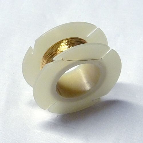 Filo placcato d'oro 14k semiduro calibro 30 (0,25 mm), tondo 30 mt