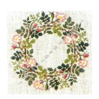 gerda bengtsson vild rose/ghirlanda di rosa selvatica cm 15 x 15 kit 17-3323/06