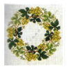 gerda bengtsson vinranke/ghirlanda di foglie di vite e uva cm 15 x 15 kit 17-3323