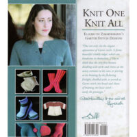retro copertina del libro di Elizabeth Zimmermann, dedicato interamente ai progetti lavorati a garter stitch (punto legaccio)