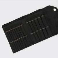 Knitpro astuccio "Coal" portapunte lunghe e corte + cavi per ferri circolari intercambiabili