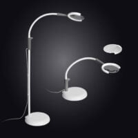 Lampada magnificent pro 3 in 1 NEW, daylight E25090, 27led e lente d'ingrandimento mm146/1,75x da tavolo o terra