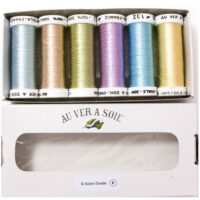 Seta ovale nm 1/16 au ver a soie, kit 6 rocchetti  PASTEL