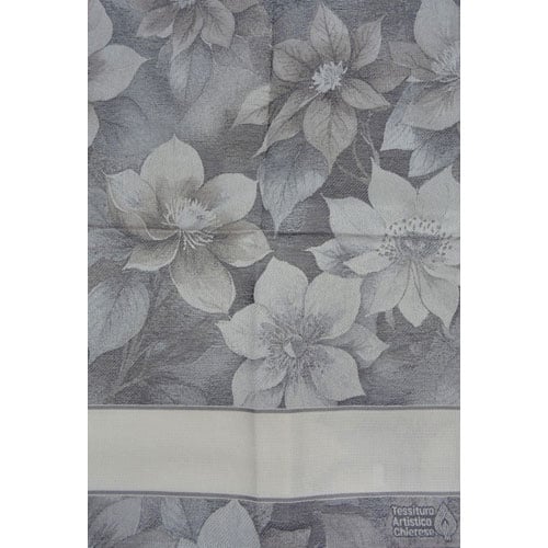 Asciughello chierese " Fiori di Natale" cm 49 x 69