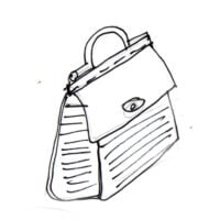 Borsa "Sicily" nero o bianca cm 25