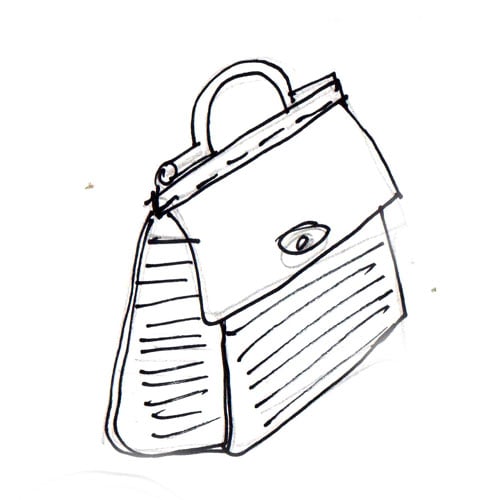 Borsa "Sicily" nero o bianca cm 25