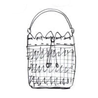 Borsa "Secchiello" nero fondo cm 28 x 18, ULTIMI 2 PEZZI