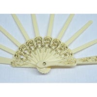 Struttura  ventaglio traforato plastica avorio/oro piccolo cm 22,5