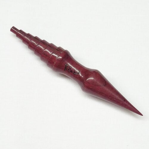 Punteruolo con scaletta per hedebo in legno di amaranto da  4 a 16 mm, lunghezza cm 10,8
