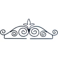 appendino decorativo in metallo nero "giglio",  bordi cm 22