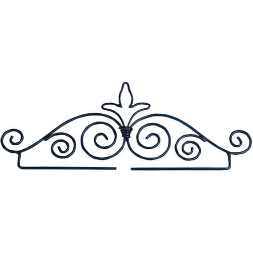 appendino decorativo in metallo nero "giglio",  bordi cm 22
