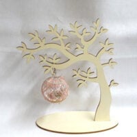 Albero in multistrato di legno grezzo e con base d'appoggio, altezza m 33 GRANDE