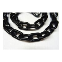 Abo462a Catena nero lucido in plastica,  pezzo cm 96