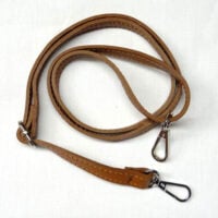 Abo463 tracolla per borsetta in VERA PELLE con moschettoni in metallo colore argento, 1 pezzo