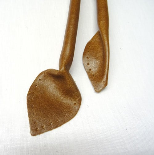 Abo464b Manici per borsetta in VERA PELLE cm 66, 2 pezzi