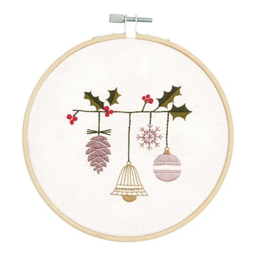 kit di ricamo prestampato Amo in Natale "Campana/Bell" cm 15, Rico Design