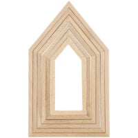 set 3 cornici/telai in legno "Casette", Rico Design