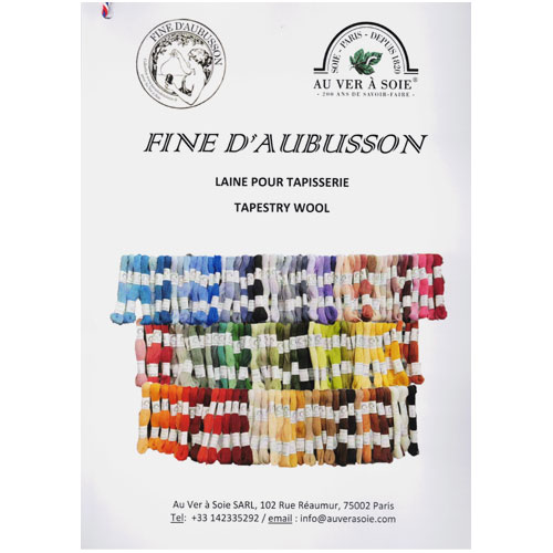 lan17 cartella colori Laine fine d’Aubusson con campioni reali di lana merinos in 129 tonalità