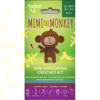 mimi mini amigurumi cm 9, crochet kit, Mimi the Monkey, Anchor