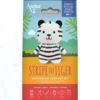 amigurumi cm 12,5, crochet kit, Stripe the Tiger, Anchor