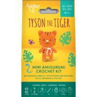mini amigurumi cm 9, crochet kit, Tyson the Tiger, Anchor