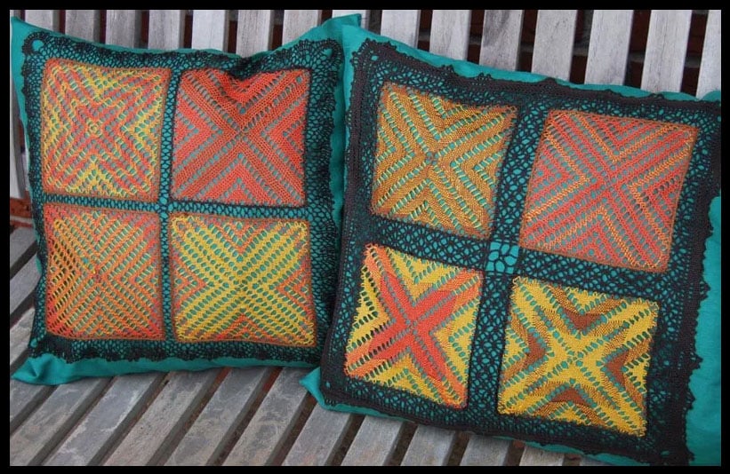 Granny squares: bobbin lace in colour, Christine Mirecki 2 Granny squares: bobbin lace in colour, Christine Mirecki