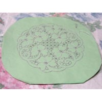 Ord85 centrino rotondo con fiori, cm 14,5