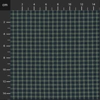 Tessuto giapponese TOCHIO 379 Bluverde tinto in filo – dettaglio della trama