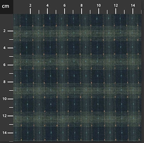 Tessuto giapponese TOCHIO 373 Blu tinto in filo – dettaglio della trama