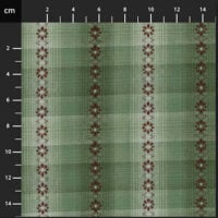 Tessuto giapponese TOCHIO 370 verde tinto in filo – dettaglio della trama