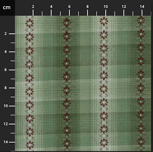 tessuto giapponese TOCHIO, 370 verde, tinto in filo, vendita a multipli di cm 50