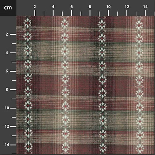 tessuto giapponese TOCHIO, 369 rosso, tinto in filo, vendita a multipli di cm 50