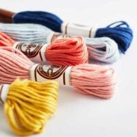 Cla1 Matassina di cotone lanato DMC da 10 metri, filato opaco per ricamo.