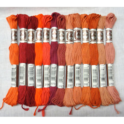 Kit 13 matassine cotone lanato DMC da 10 m, filato opaco e morbido ideale per mezzo punto, bargello e ricami su supporti spessi. 100% cotone egiziano.