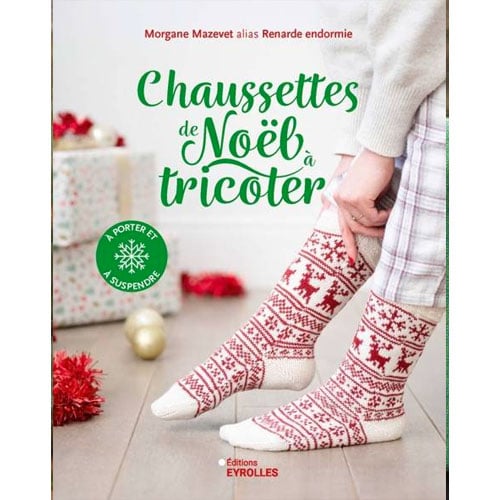 Copertina del libro “Chaussettes de Noël à Tricoter – À Porter et à Suspendre”.