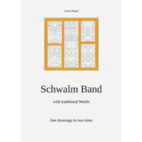 Assia61 Set “Schwalm Band” di Luzine Happel con 3 pagine di testo e 19 lucidi stampati su carta da lucido di alta qualità, confezionati in un sacchetto di plastica.