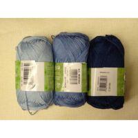 BLUB1 Kit corso Caterina de’ Medici della maestra Faleri – bianco naturale T95- filati in tonalità di Blu