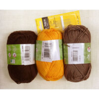 FALERI-TORTORA-B2 Kit corso Caterina de’ Medici della maestra Faleri – bianco naturale T95- filati tortora/arancio