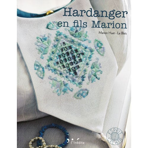 Rh114 Hardanger en fil Marion – Marion Huet‑Le Bleis – 64 pagine – Testo in francese – 13 progetti con diagrammi colorati