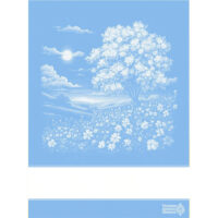 Ric330 Tessitura Artistica Chierese – Asciugapiatti “Paesaggio-Albero” (58 fori), cm 60×80