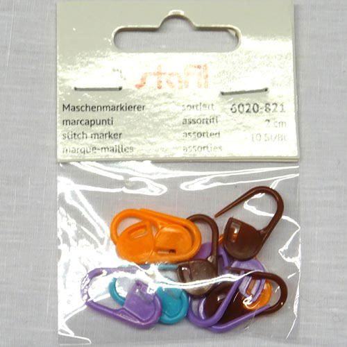 Accm538 Set da 10 spille segnalavoro Stafil colorate per maglia e uncinetto.