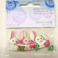 Bot121a Bottoni decorativi "Bunny Love"