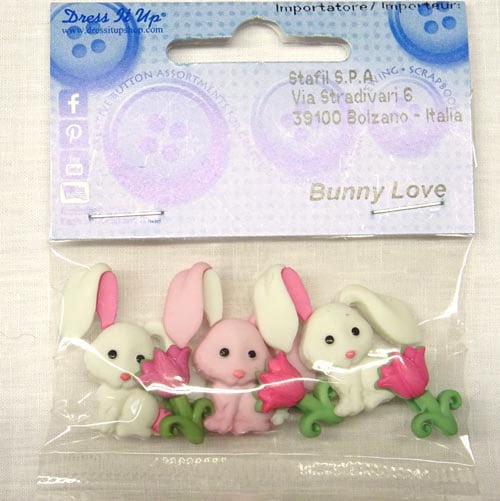 Bottoni decorativi  "Bunny Love"