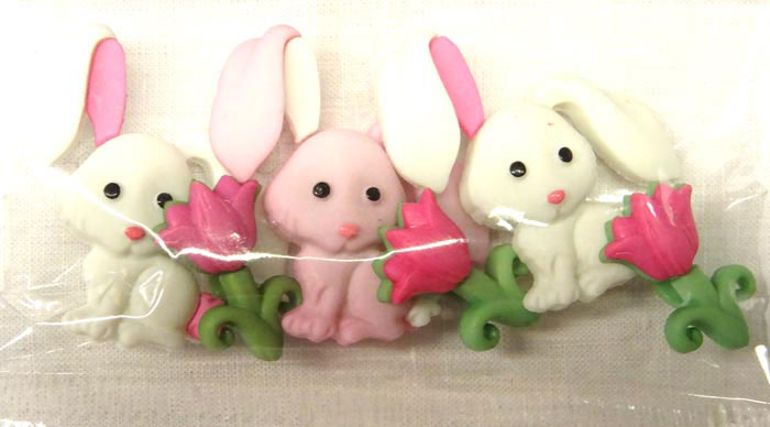 Bottoni decorativi "Bunny Love" 2 Bottoni decorativi "Bunny Love"