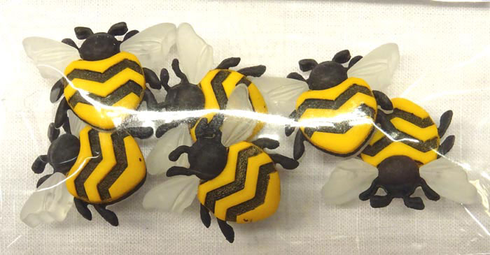 Bottoni decorativi "Bee Happy" 2 Bottoni decorativi "Bee Happy"