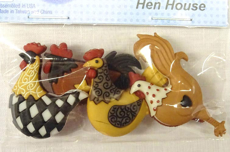 Bottoni decorativi "Hen House" 2 Bottoni decorativi "Hen House"