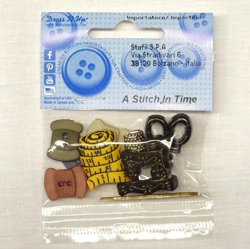 Bot130 Bottoni decorativi "A Stitch in Time"